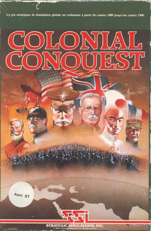 Colonial Conquest box art for Atari ST